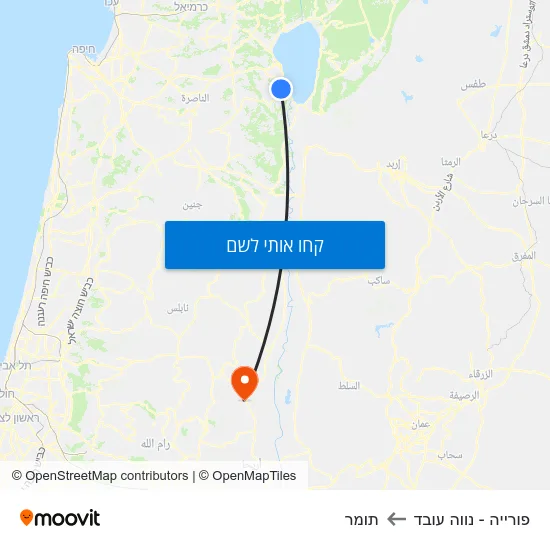 מפת פורייה - נווה עובד לתומר