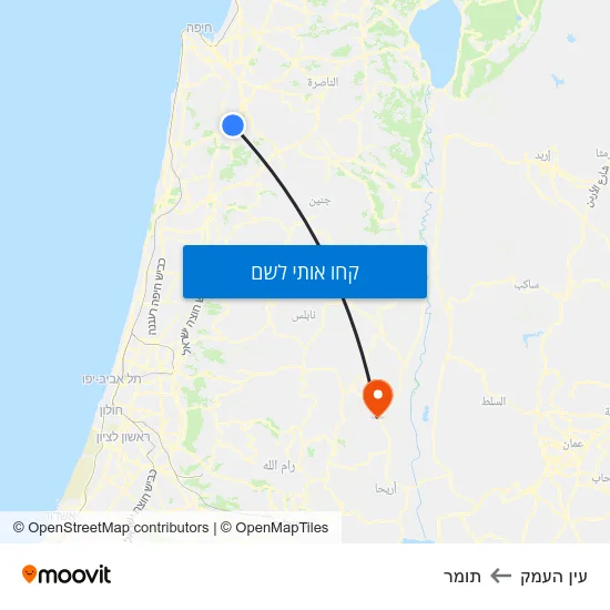 מפת עין העמק לתומר