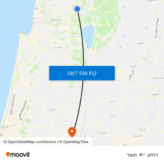 מפת דלתון לתומר
