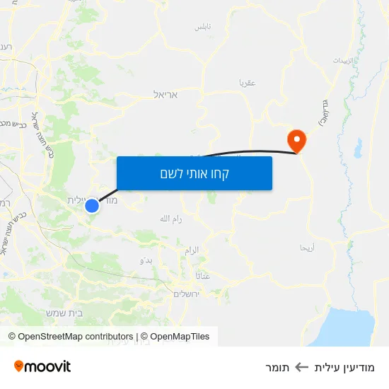 מפת מודיעין עילית לתומר
