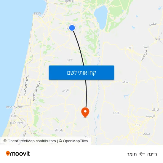 מפת ריינה לתומר