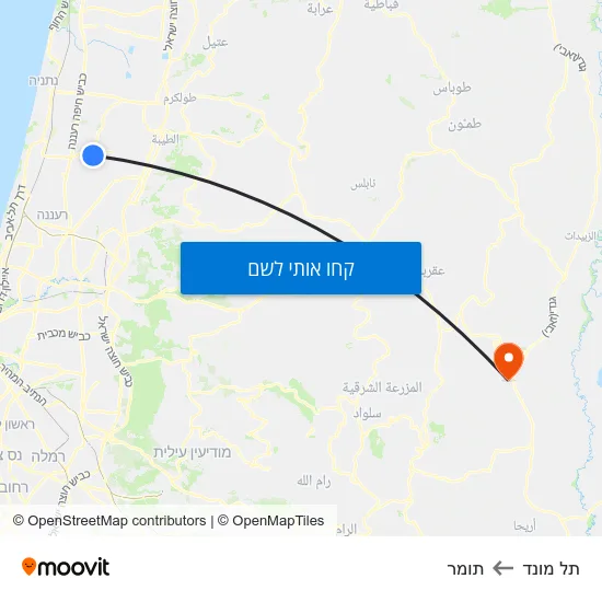 מפת תל מונד לתומר