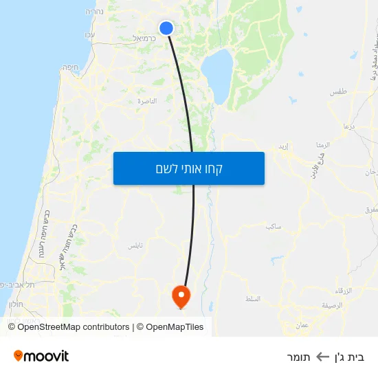 מפת בית ג'ן לתומר