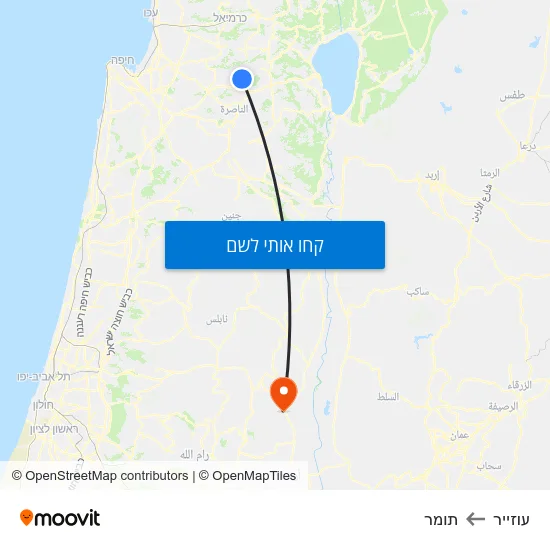 מפת עוזייר לתומר