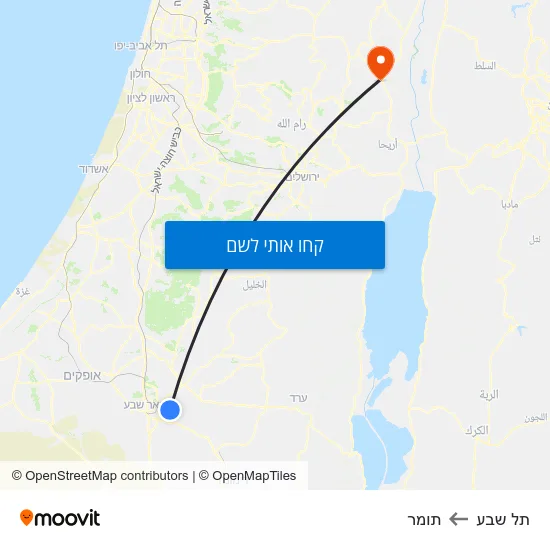 מפת תל שבע לתומר