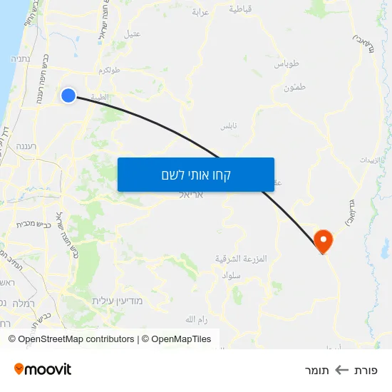 מפת פורת לתומר