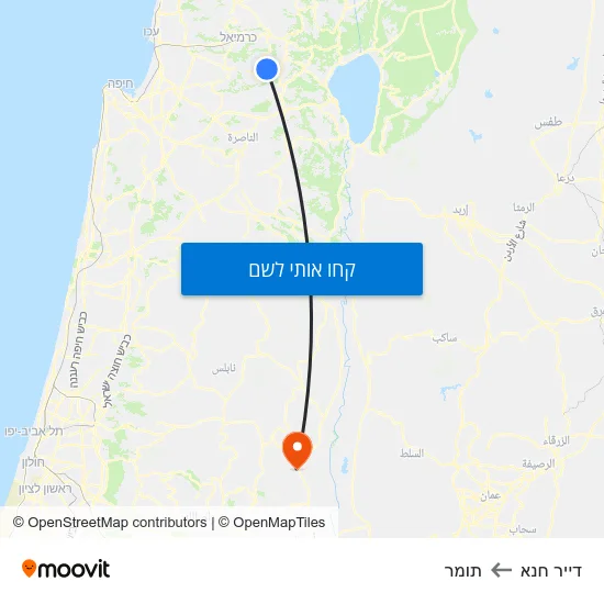 מפת דייר חנא לתומר