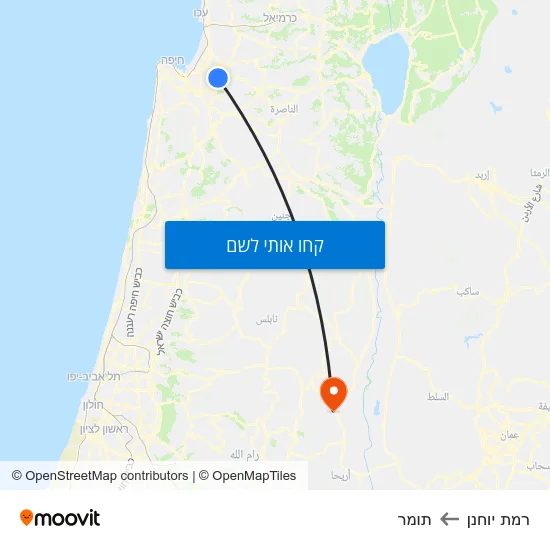מפת רמת יוחנן לתומר