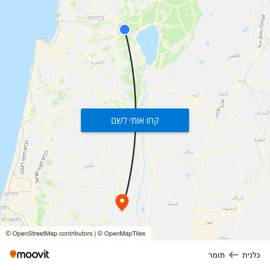 מפת כלנית לתומר