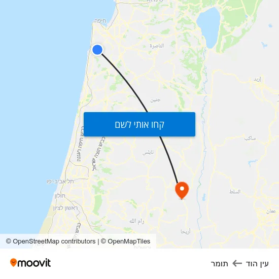 מפת עין הוד לתומר