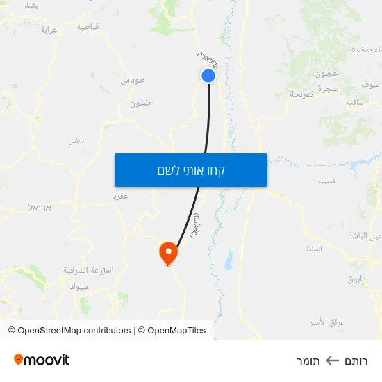 מפת רותם לתומר