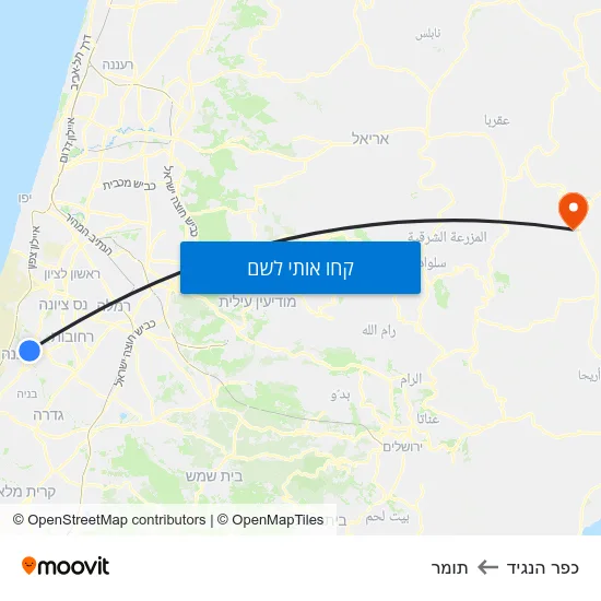 מפת כפר הנגיד לתומר