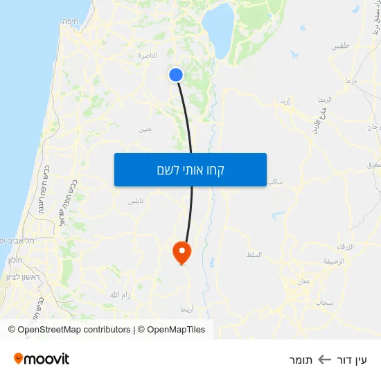 מפת עין דור לתומר
