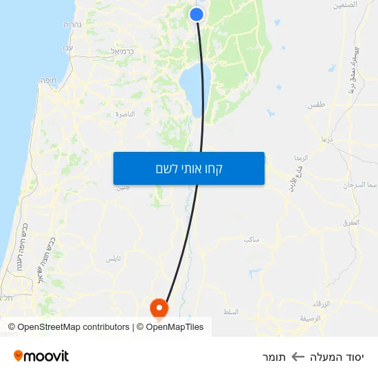 מפת יסוד המעלה לתומר