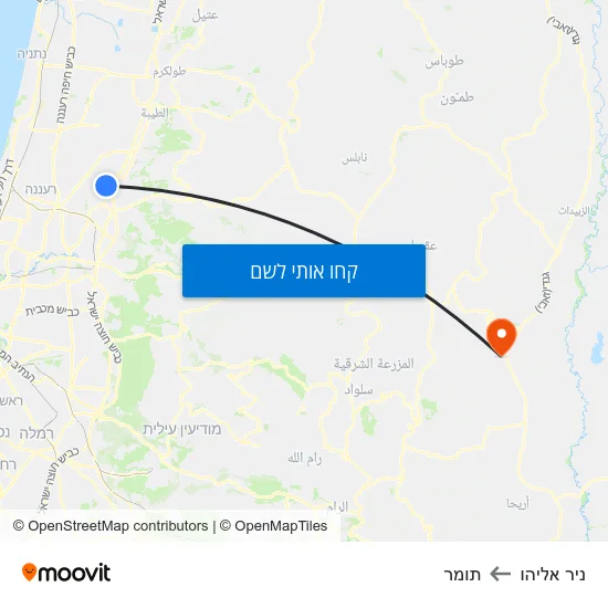 מפת ניר אליהו לתומר