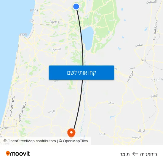 מפת ריחאנייה לתומר