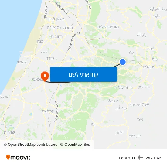 מפת אבו גוש לתימורים