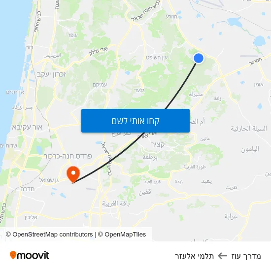 מפת מדרך עוז לתלמי אלעזר