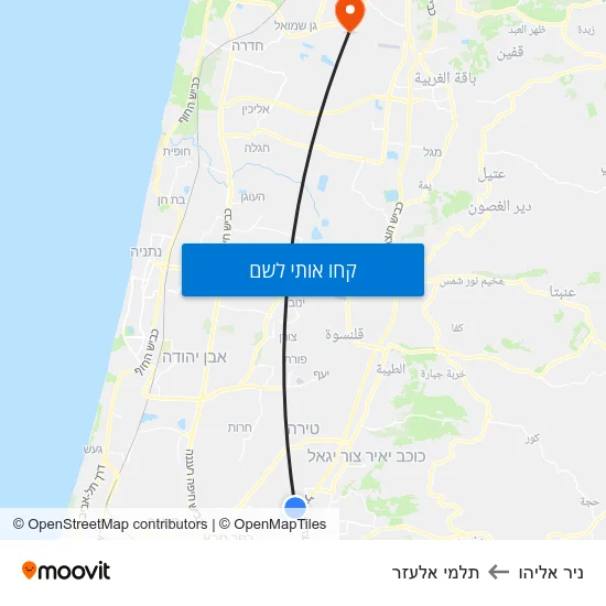 מפת ניר אליהו לתלמי אלעזר