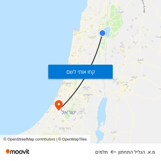 מפת מ.א. הגליל התחתון לתלמים
