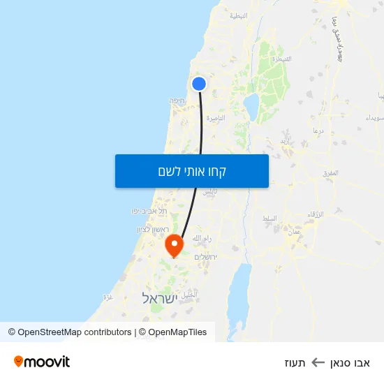 מפת אבו סנאן לתעוז