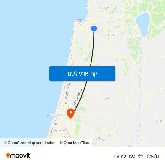 מפת ח'ואלד לכפר סירקין