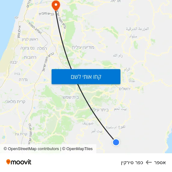 מפת אספר לכפר סירקין