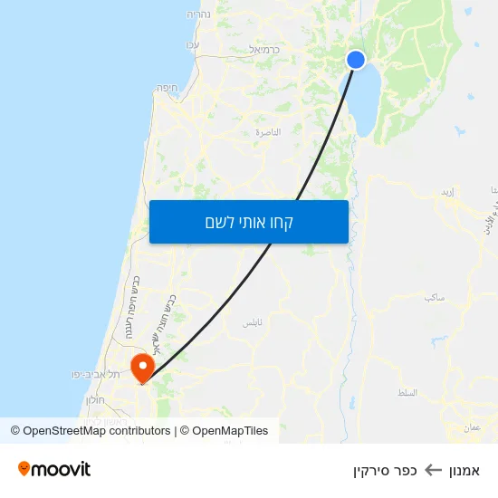 מפת אמנון לכפר סירקין