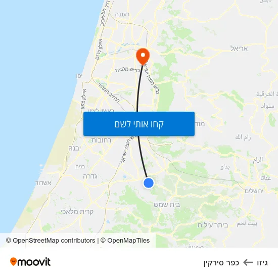 מפת גיזו לכפר סירקין
