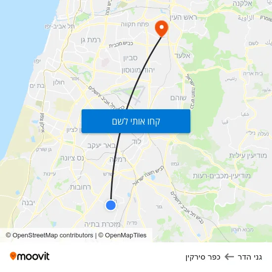 מפת גני הדר לכפר סירקין
