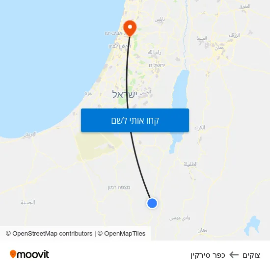 מפת צוקים לכפר סירקין