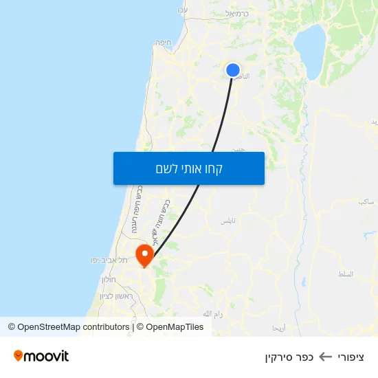 מפת ציפורי לכפר סירקין