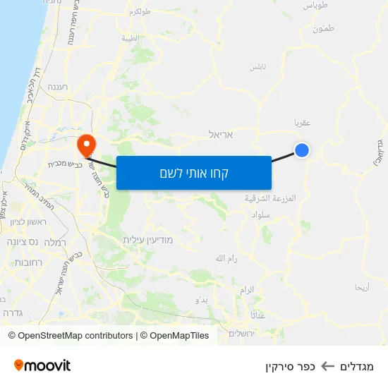 מפת מגדלים לכפר סירקין