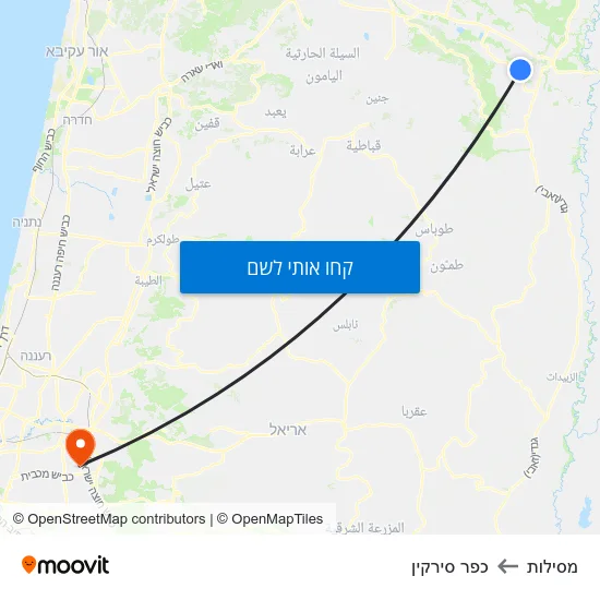 מפת מסילות לכפר סירקין