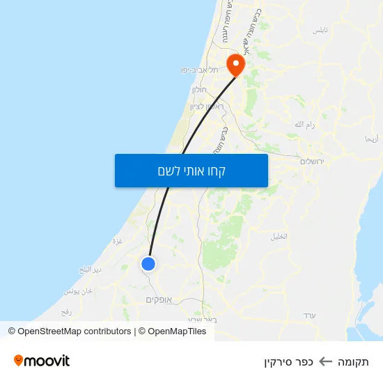 מפת תקומה לכפר סירקין