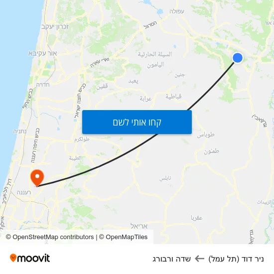 מפת ניר דוד (תל עמל) לשדה ורבורג