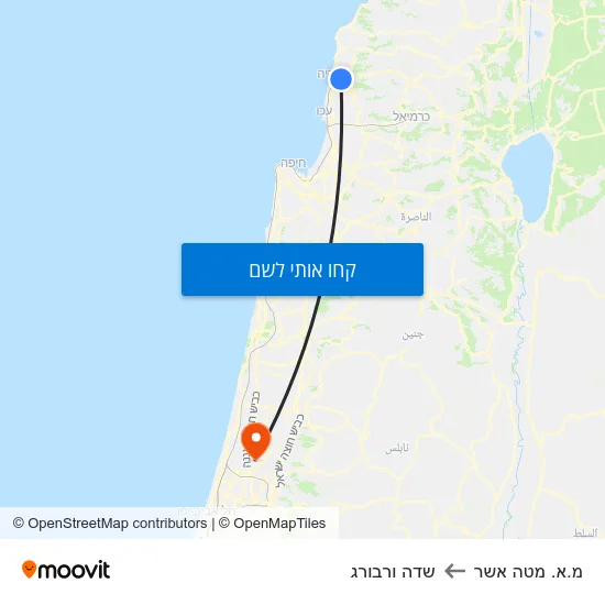 מפת מ.א. מטה אשר לשדה ורבורג