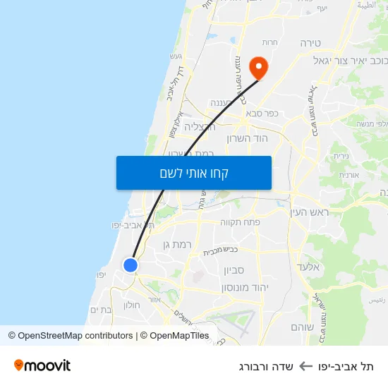 מפת תל אביב-יפו לשדה ורבורג