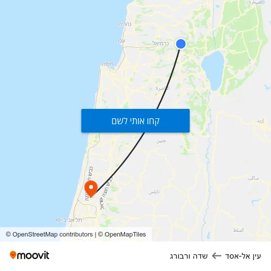 מפת עין אל-אסד לשדה ורבורג