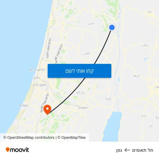 מפת תל תאומים לגפן