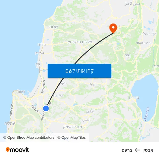 מפת אבטין לברעם