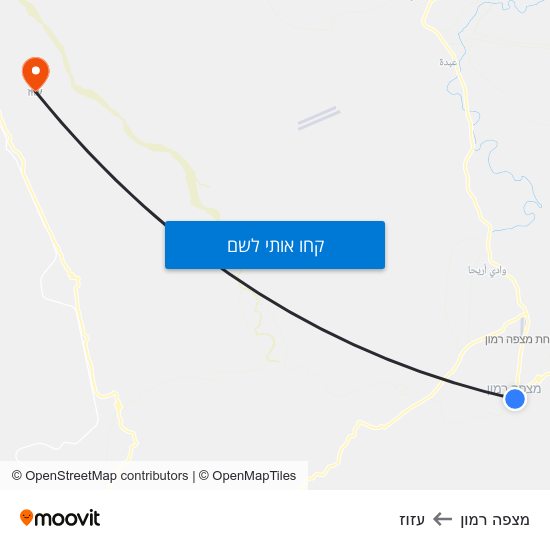 מפת מצפה רמון לעזוז