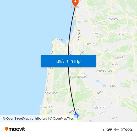מפת בסמ"ה לשבי ציון