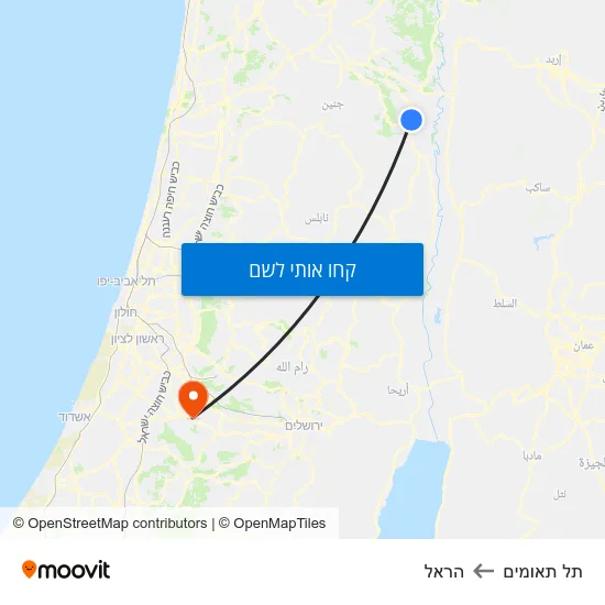 מפת תל תאומים להראל