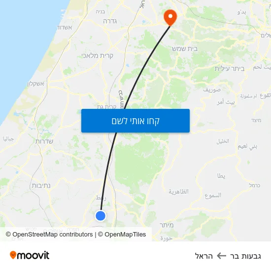 מפת גבעות בר להראל