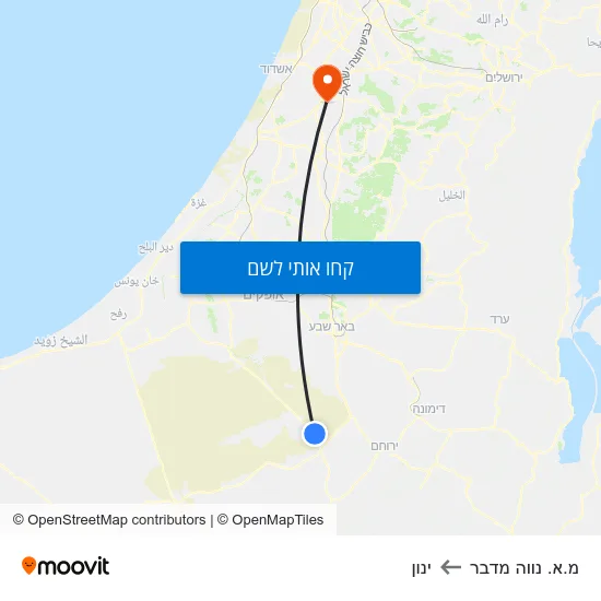 מפת מ.א. נווה מדבר לינון