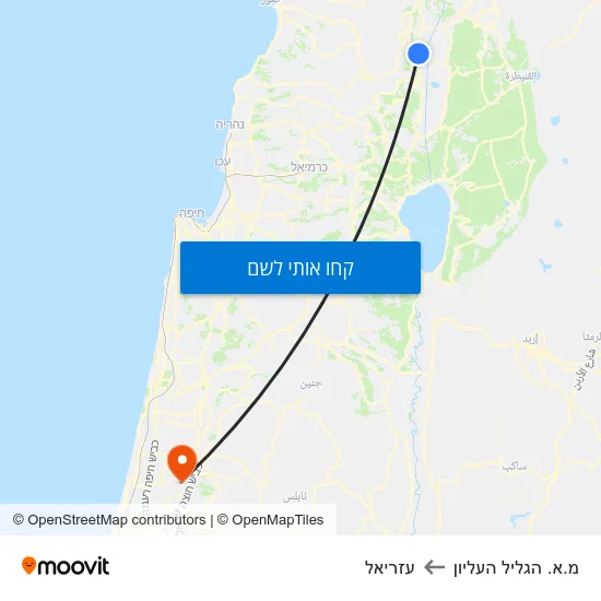 מפת מ.א. הגליל העליון לעזריאל