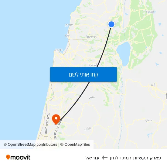 מפת פארק תעשיות רמת דלתון לעזריאל