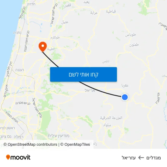 מפת מגדלים לעזריאל