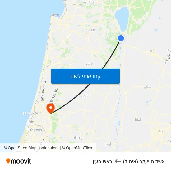 מפת אשדות יעקב (איחוד) לראש העין